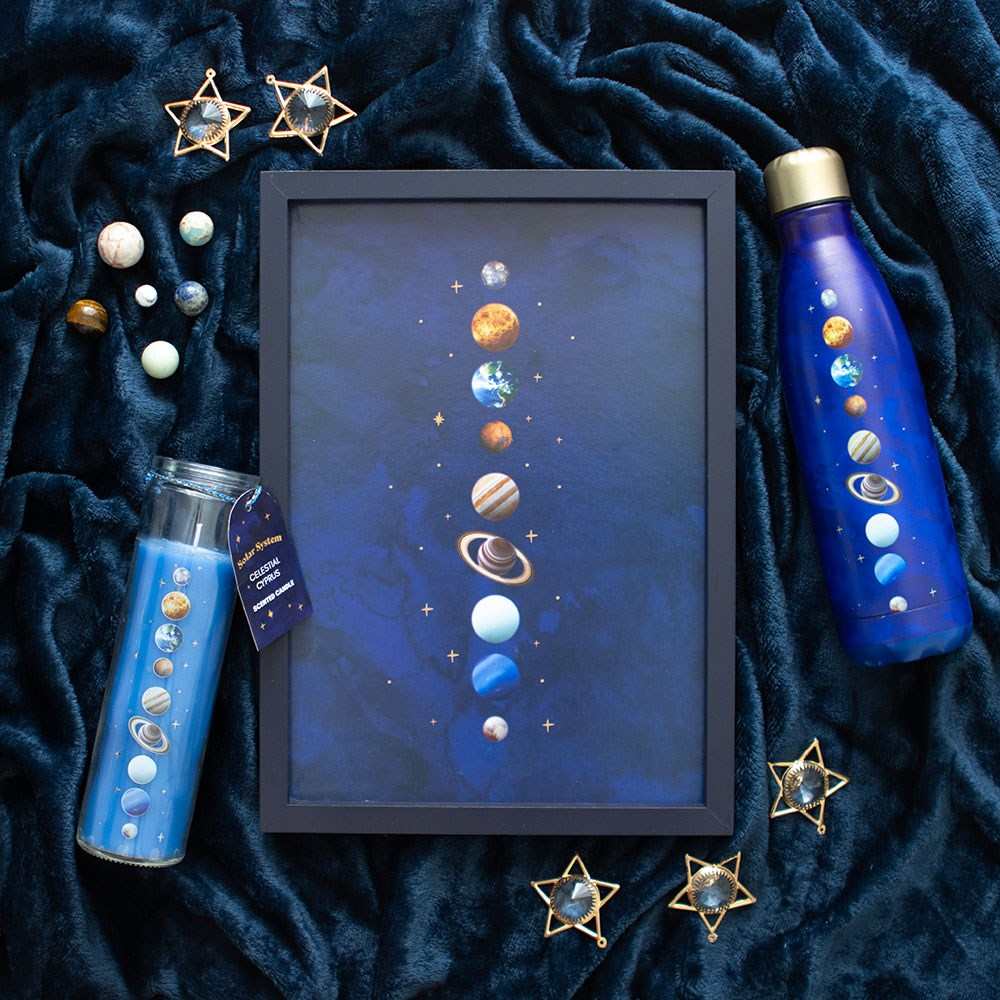 Something Different - Solar System Metal Waterfles - Multicolours